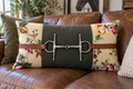 Vintage Floral Equestrian Lumbar Pillow