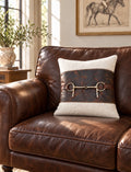 Buffalo Leather & Ivory Driving Bit Pillow